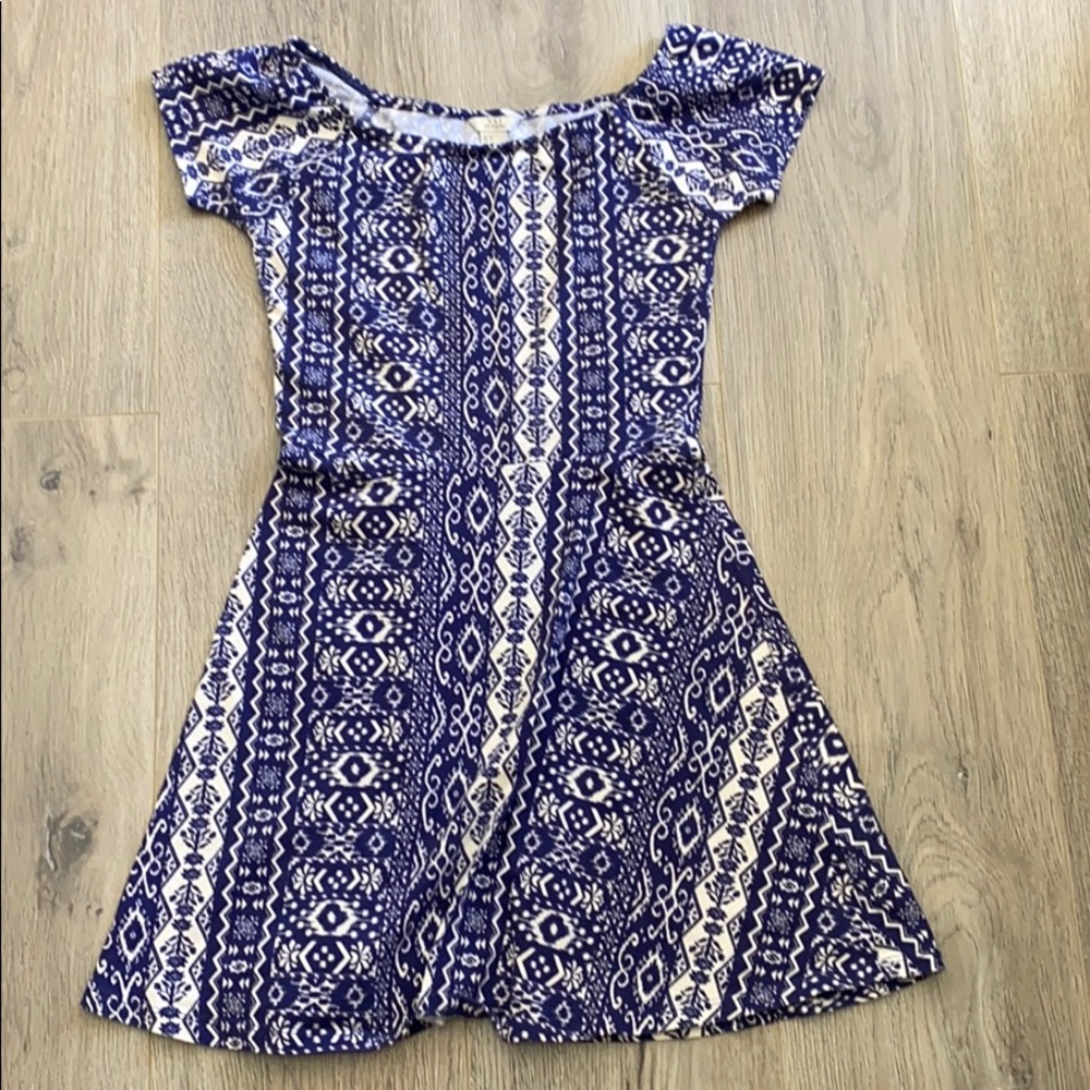 FOREVER 21 AZTEC PRINT COTTON DRESS